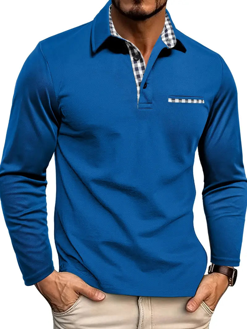 Polo Masculina Manga Longa Wilfredo. Peça de roupa casual perfeita para o verão, com conforto e moda masculina.