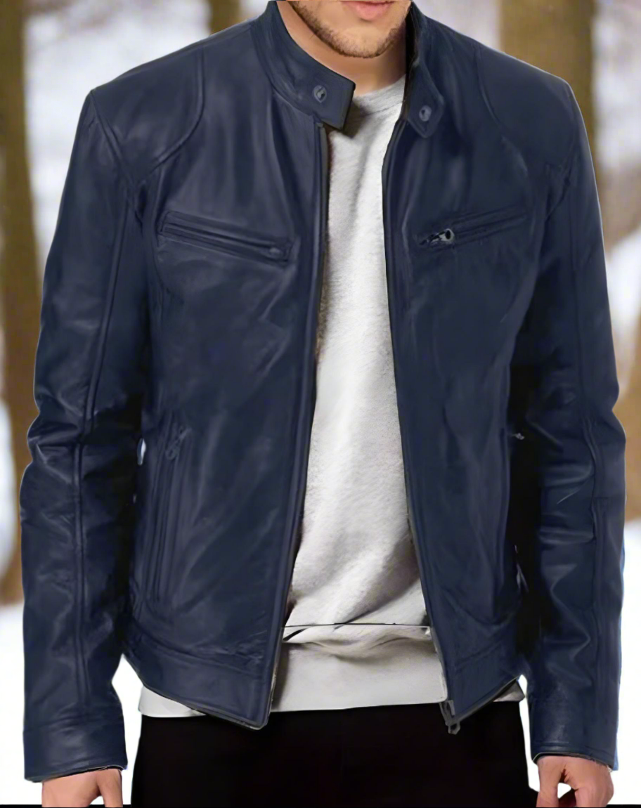 Jaqueta masculina estilosa, casaco moderno com corte slim fit, ideal para a moda outono inverno.