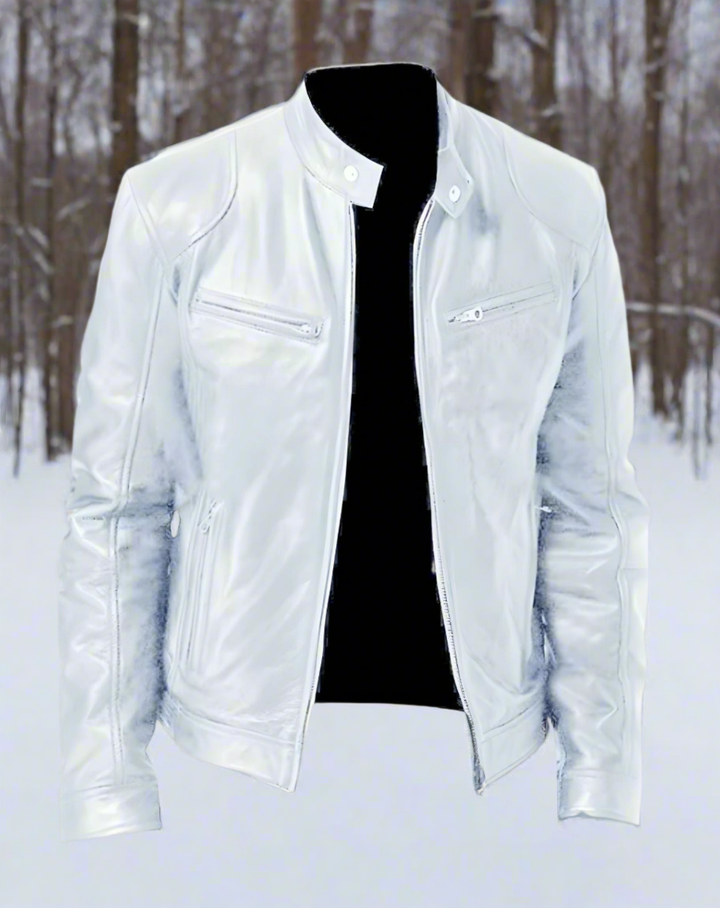 Jaqueta masculina moderna e versátil, ideal para outono inverno, com design elegante e slim fit.