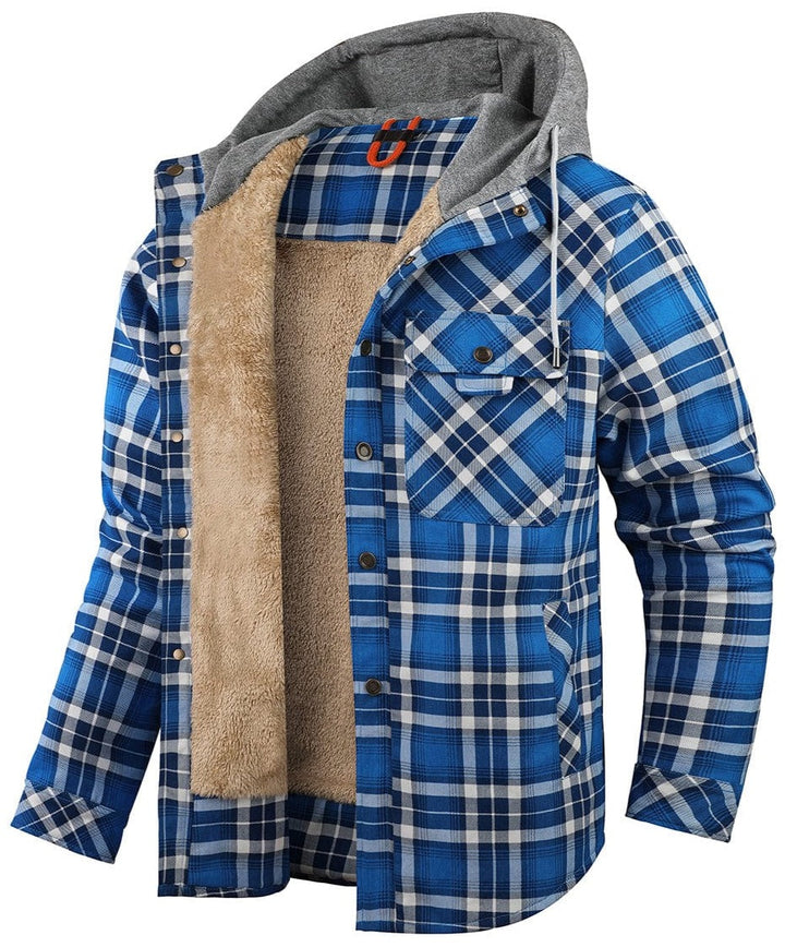 Woodland casaco masculino com capuz, agasalho casual para conforto em dias frescos e ventosos.