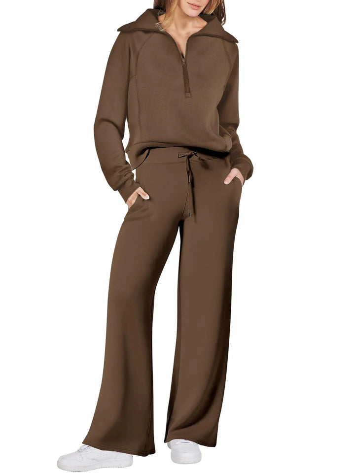 Conjunto Esmee feminino chique e elegante para lounge wear. Duas peças modernas que unem conforto e moda.