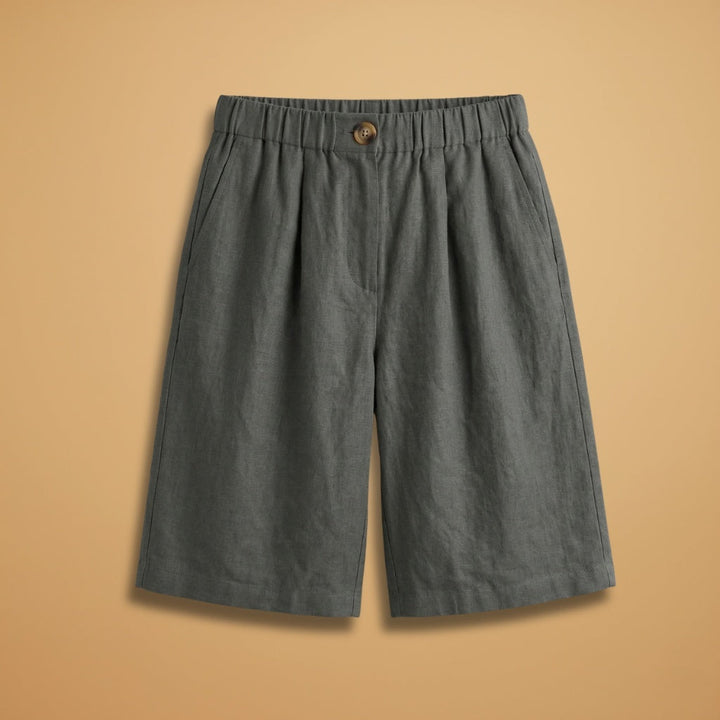 Calções bermuda femininos com cintura elástica para máximo conforto e estilo casual de verão.