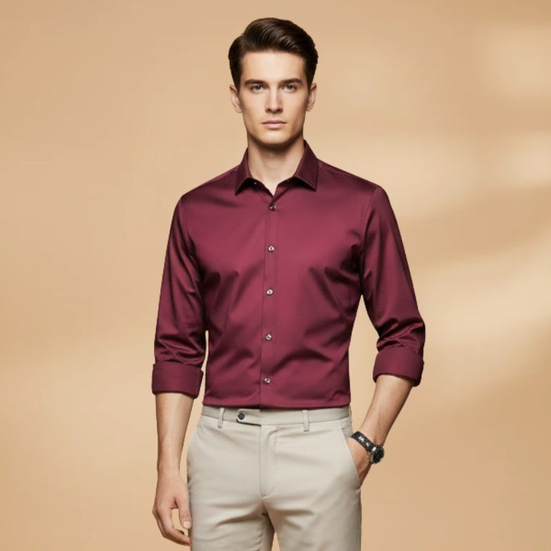 Camisa social masculina manga comprida slim fit, ideal para um ajuste perfeito e look elegante.