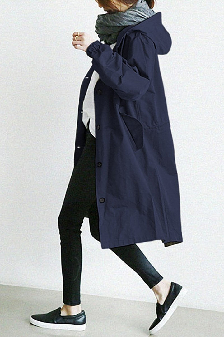 Capa de Chuva de outono/inverno para mulher, modelo Carminho, combina conforto e elegância.
