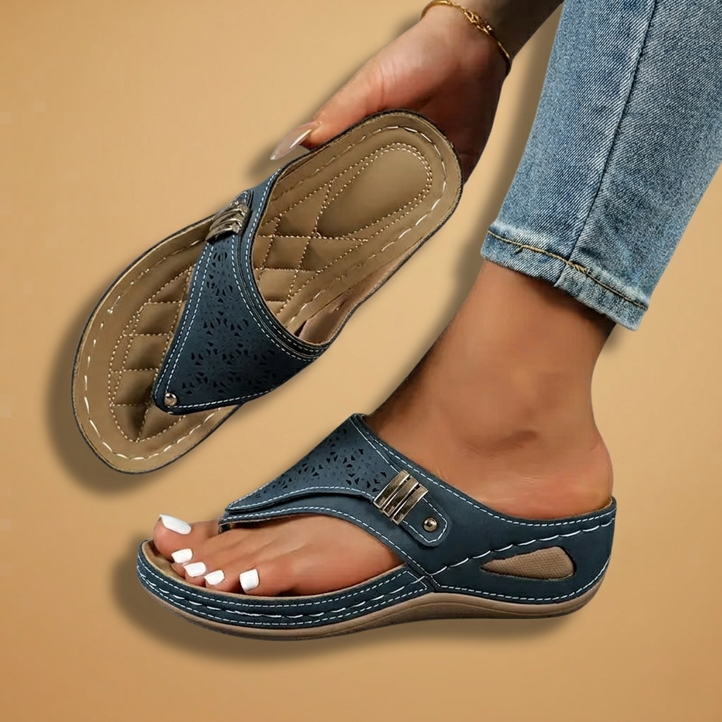 Sandálias femininas de cunha slip-on para verão, perfeitas para um estilo casual e conforto duradouro.