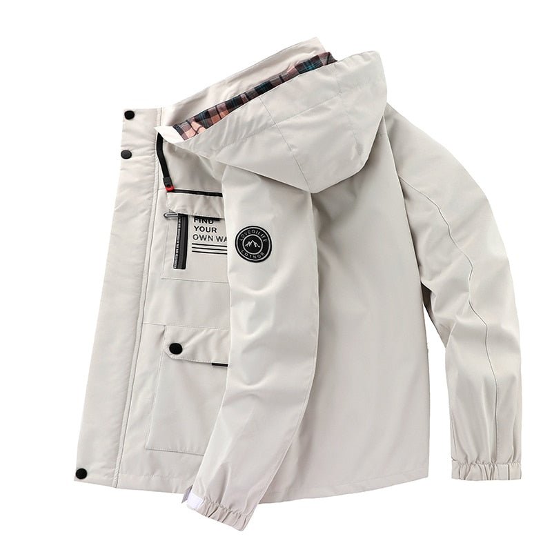 Agasalho casual Luke masculino, impermeável e quente, ideal para o inverno e moda masculina contemporânea.