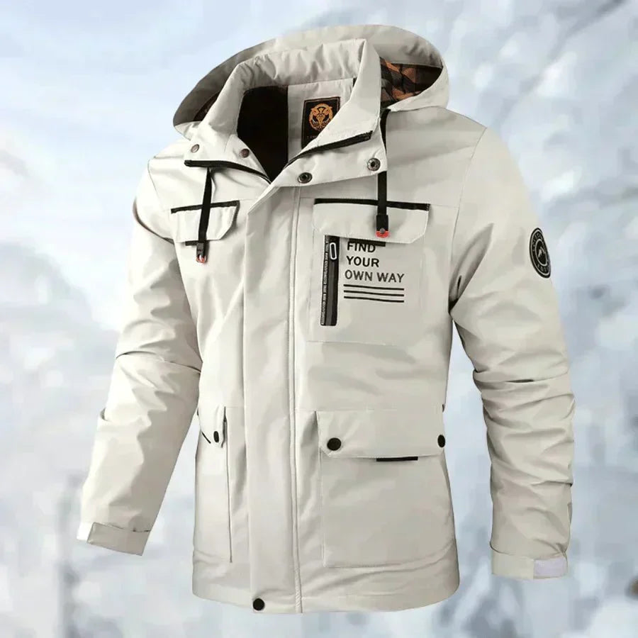 Casaco masculino Luke impermeável para inverno, ideal para proteção e estilo em dias frios. Blusão corta-vento.