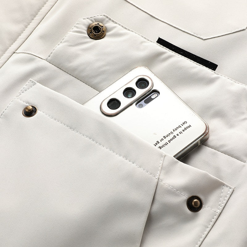 Casaco masculino Luke, impermeável e estiloso, perfeito para o inverno, uso exterior e casual.
