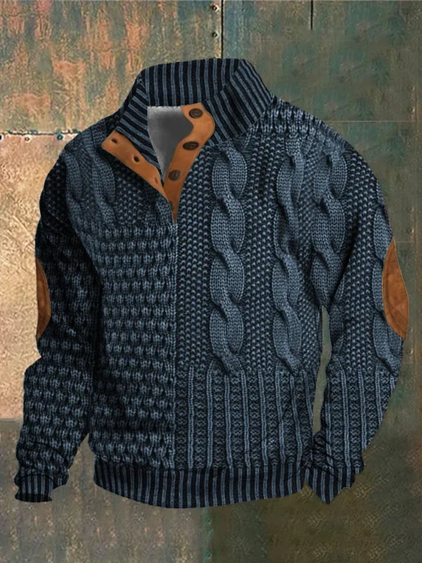 Roupa masculina: suéter gola redonda premium, versátil, casual e elegante para o inverno.