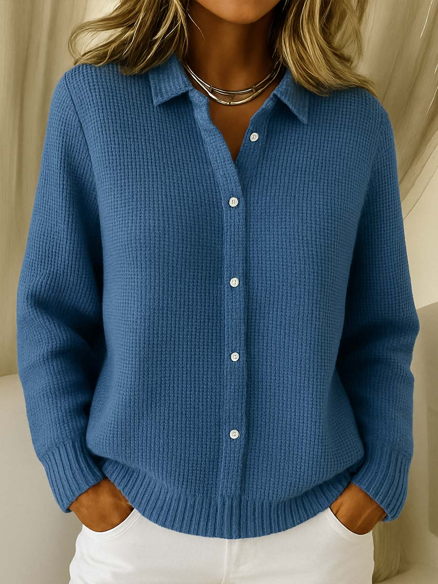 Casaco cardigan feminino confortável e estiloso, perfeito para looks de inverno e outono. Peça versátil de moda.