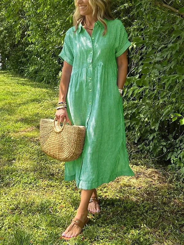 Vestido longo de verão feminino, estilo casual chic, com elegância fluida e conforto para dias quentes.