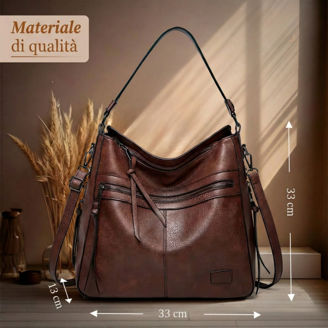 Bolsa feminina de couro legítimo, luxuosa e durável. Peça-chave para um visual sofisticado.