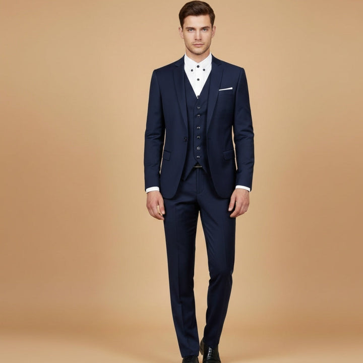 Blazer, colete e calças masculinas, conjunto formal para escritório, eventos e jantares de gala.