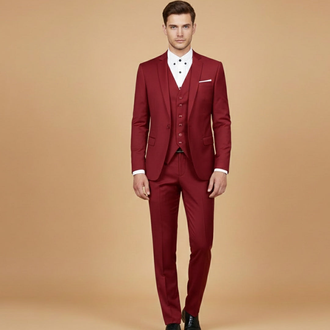 Fato completo masculino premium, para um estilo distinto em cerimónias e eventos especiais.