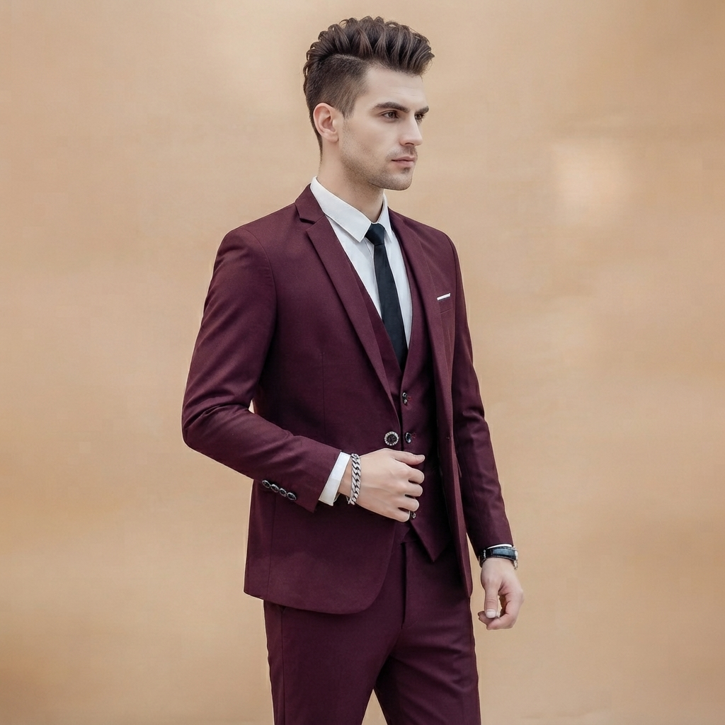 Fato slim fit elegante para homem, perfeito para casamentos e eventos que exigem um estilo apurado.