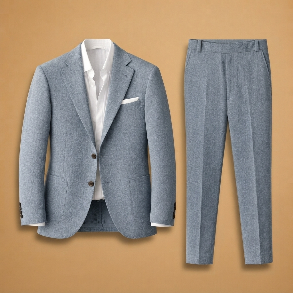 Fato de duas peças homem corte ajustado elegante para eventos formais e casamentos.