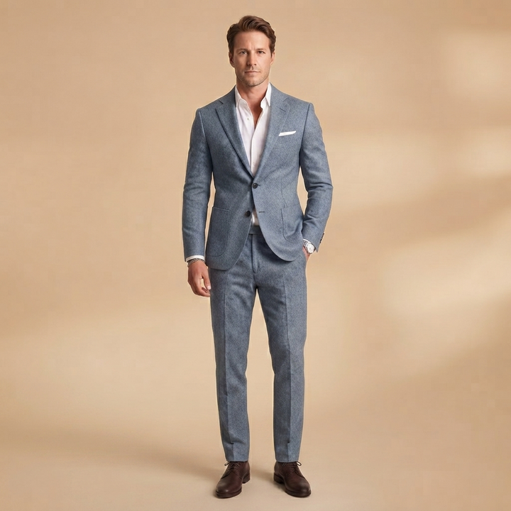 Fato social masculino slim fit, ideal para negócios, festas e ocasiões especiais.