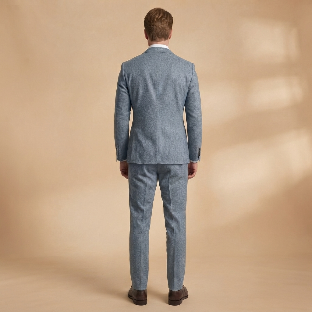 Fato formal masculino elegante, perfeito para reuniões de negócios e cerimónias.