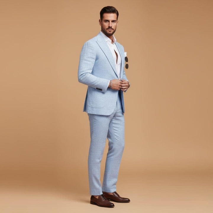 Calças sociais elegantes para homem, complementam fato dois peças, perfeitas para um look formal e moderno.