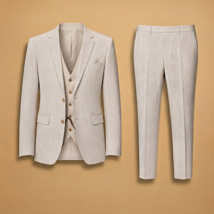 Fato homem elegante 3 peças para casamento. Terno masculino formal, ideal para cerimónias.