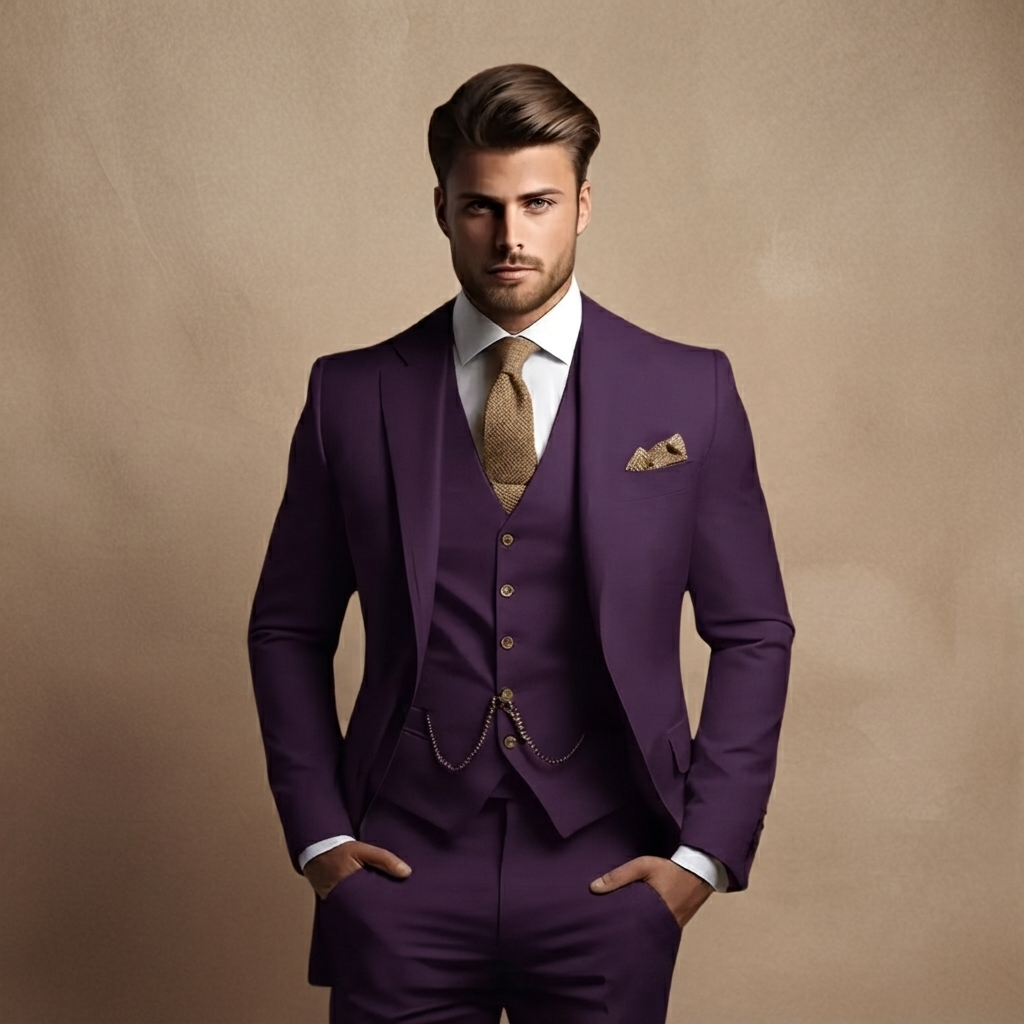 Terno elegante homem para cerimónia. Fato masculino 3 peças, perfeito para casamentos e eventos formais.