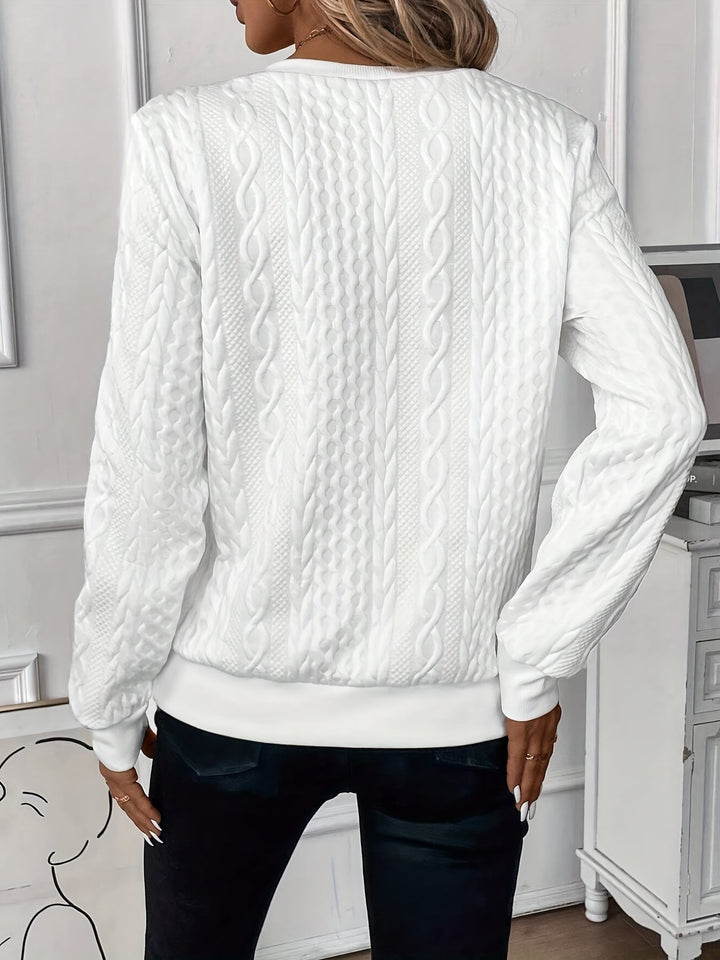 Blusa de malha feminina com zíper, confortável e casual para moda de inverno.