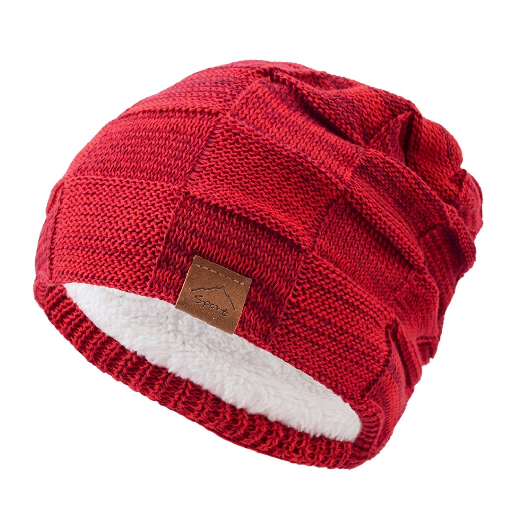 Gorro de malha feminino polar slouchy, acessório quente e estiloso para inverno. Conforto casual.