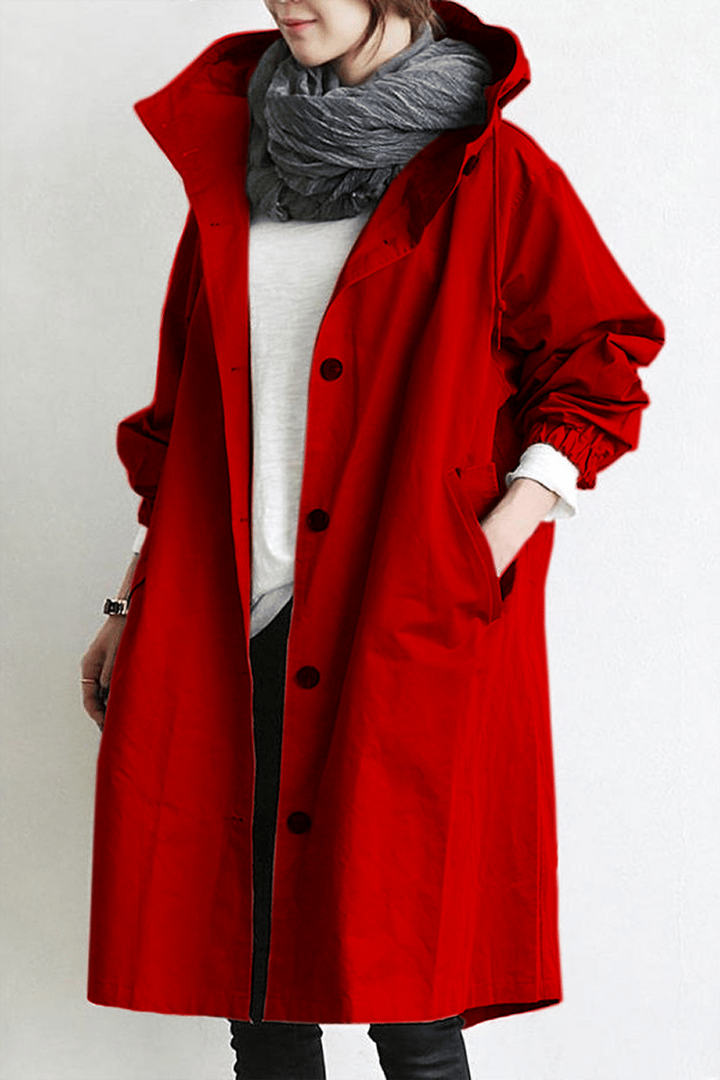 Leve capa de chuva Filipa feminina, casaco impermeável com capuz para primavera e conforto.