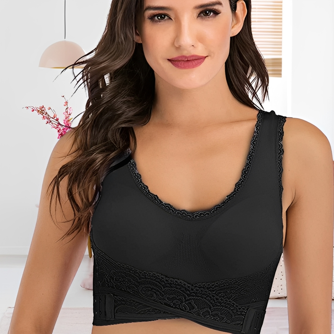 Sutiã feminino confortável e respirável para uso diário, sem costura, oferece suporte e bem-estar.