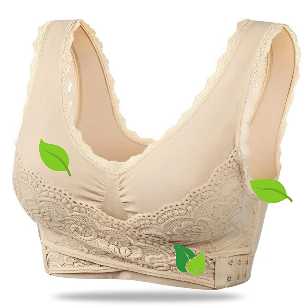 Sutiã básico feminino com suporte, perfeito para uso diário, respirável e sem costura.