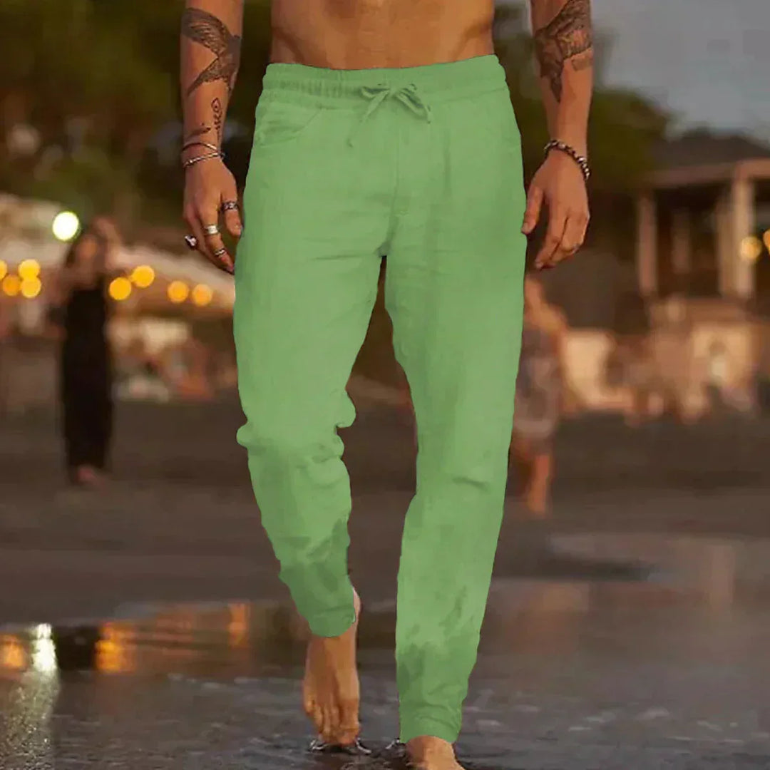 Confortáveis calças Linford para homem, essenciais para a moda masculina de verão com toque leve e chique.