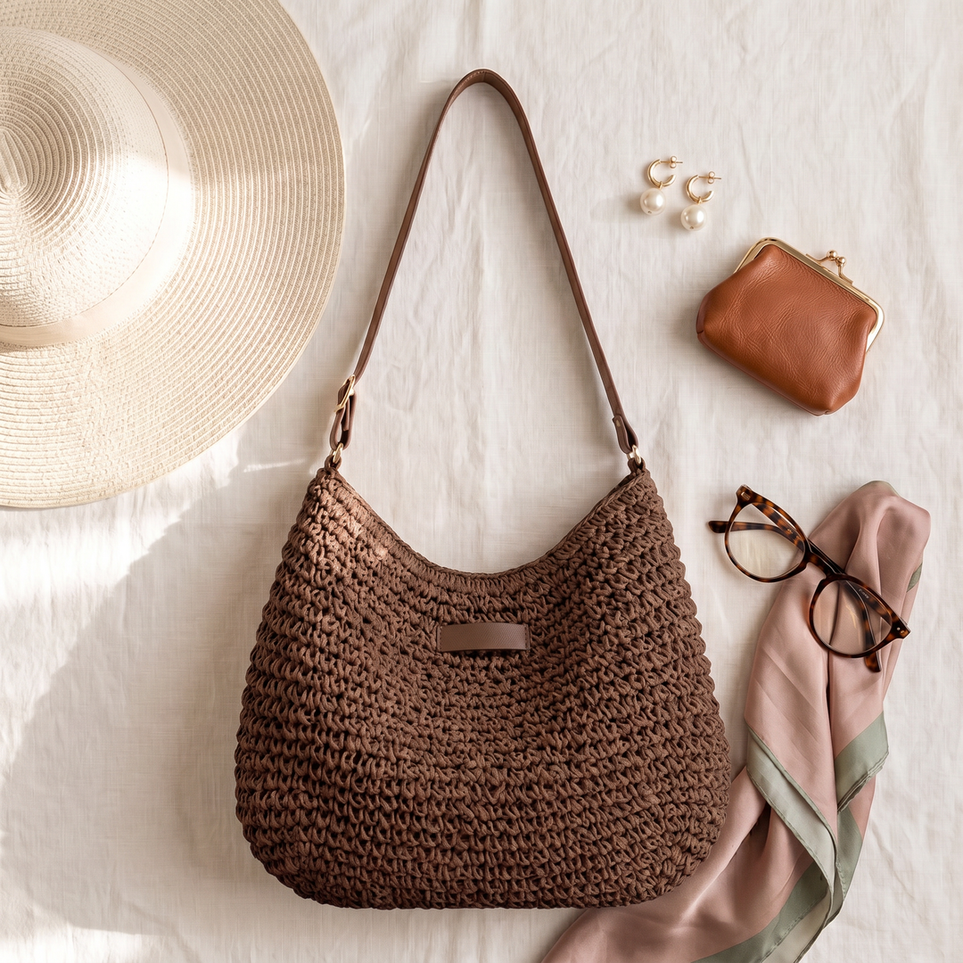 Bolsa feminina trançada chic, estilo casual, prática e organizadora. Ideal para moda mulher.