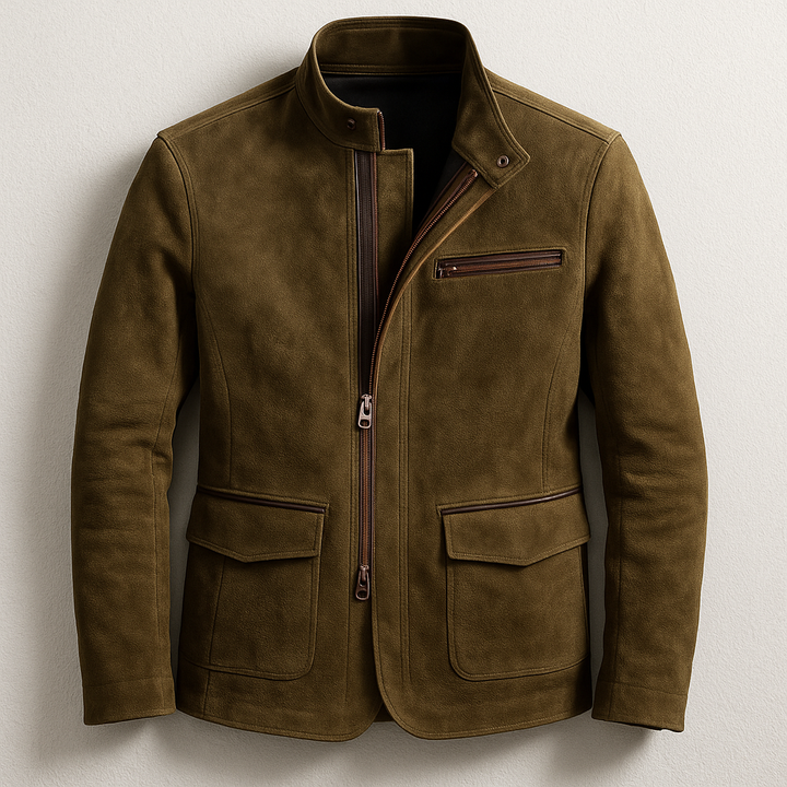 Casaco masculino casual e confortável, perfeito para moda outono inverno. Jaqueta estilosa para o dia a dia.
