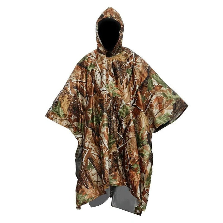 Poncho impermeável masculino ultraleve e compacto, perfeito para levar na mochila em caminhadas e acampamentos.