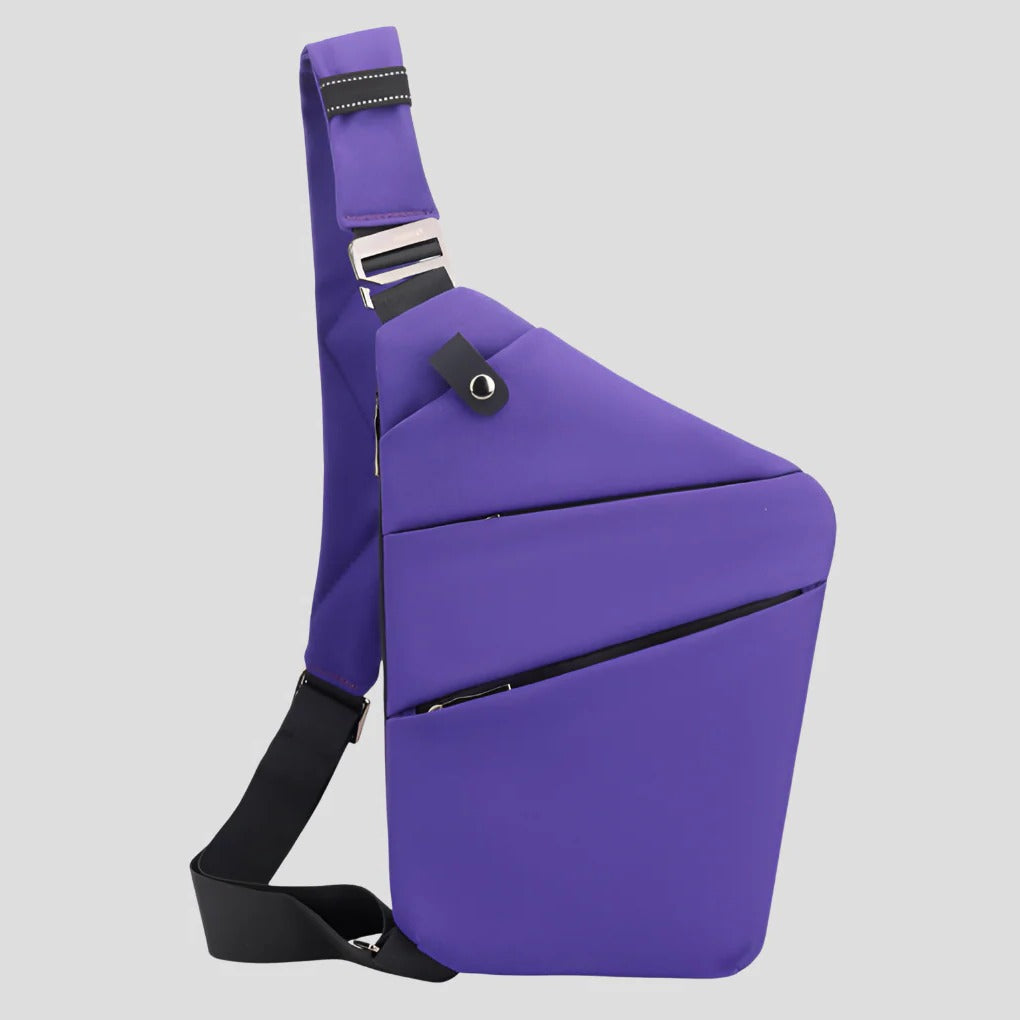 Tiracolo impermeável e unissexo com fechos de segurança. Perfeito para proteger seus bens em qualquer aventura.