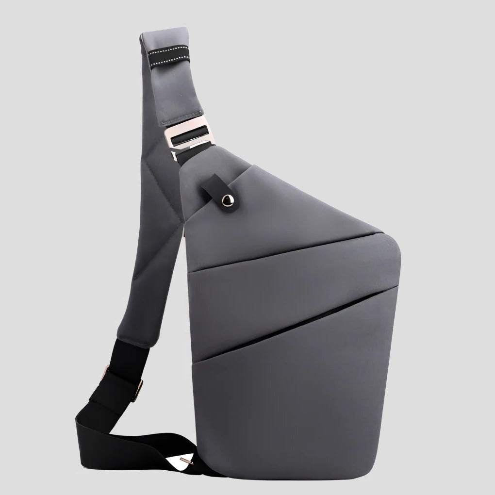Bolsa tiracolo unissexo para uso urbano. Design moderno, segura e impermeável para qualquer clima.