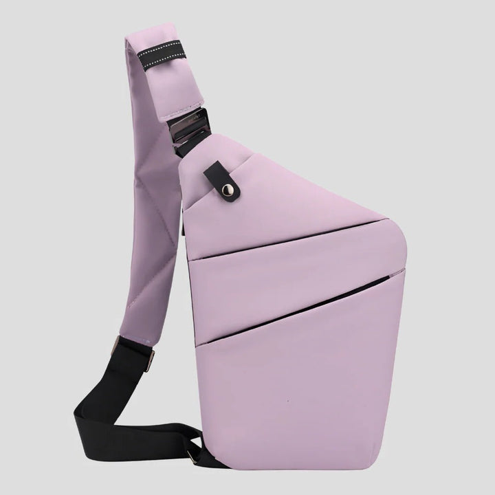 Bolsa portátil unissexo ajustável, ideal para o dia a dia. Segurança antifurto e material impermeável.