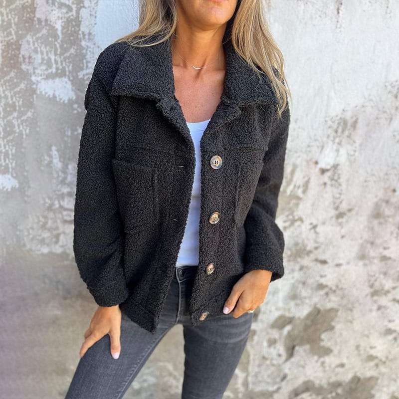 Casaco feminino rosa. Jaqueta de outono/inverno, ideal para aquecimento e conforto com estilo casual elegante.