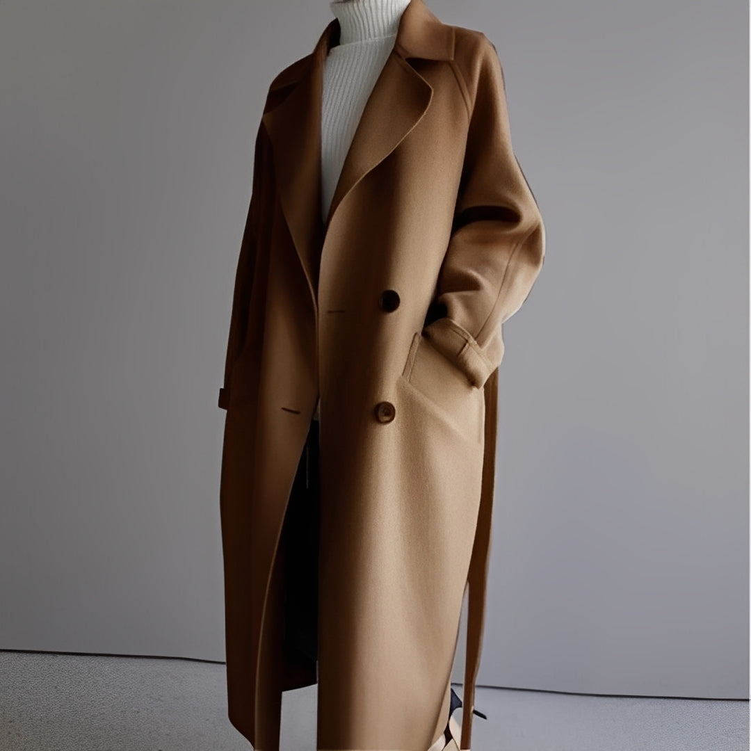 Jaqueta feminina solta de inverno. Casaco elegante e confortável para moda feminina, perfeito para o frio.