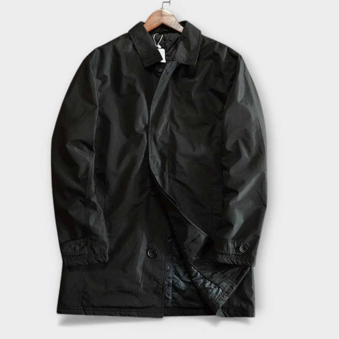 Casaco masculino quente e leve, repelente à água. Conforto e versatilidade para o estilo casual de inverno e outono.