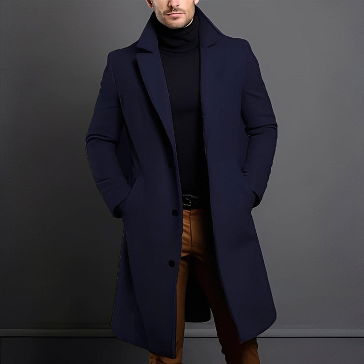Trench coat masculino sobretudo de inverno, agasalho elegante e moderno para dias frios, roupa masculina com estilo.