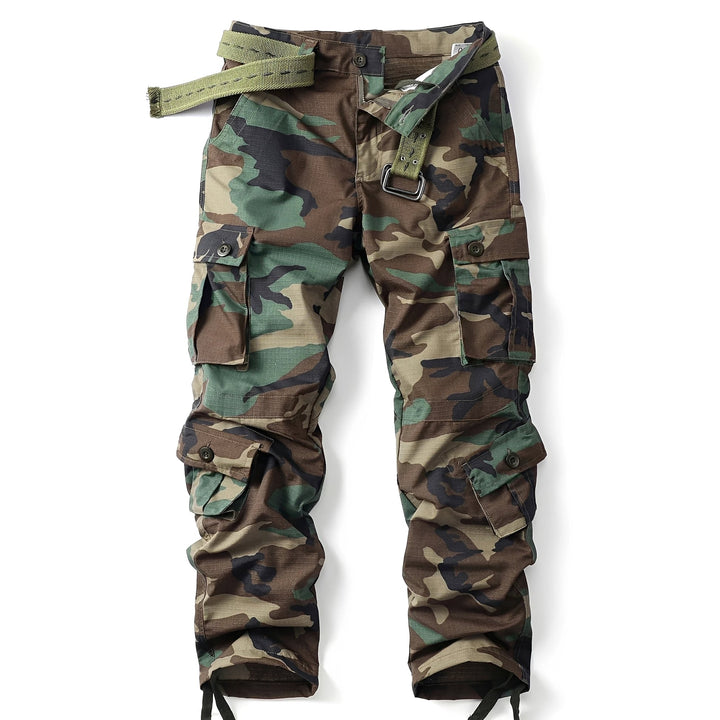 Calças táticas cargo masculinas, perfeitas para o dia a dia. Conforto e versatilidade em moda streetwear.