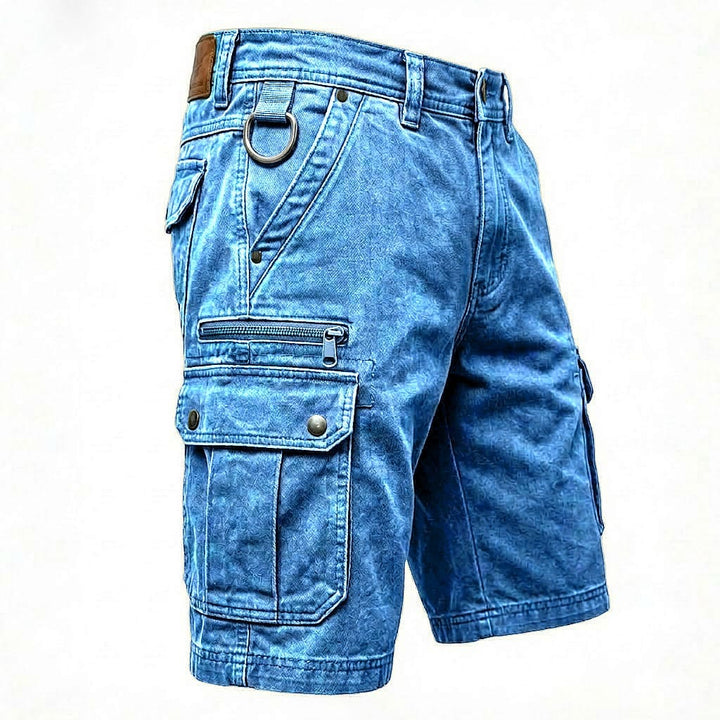 Roupa masculina: Calções cargo versáteis e práticos, perfeitos para o verão casual.