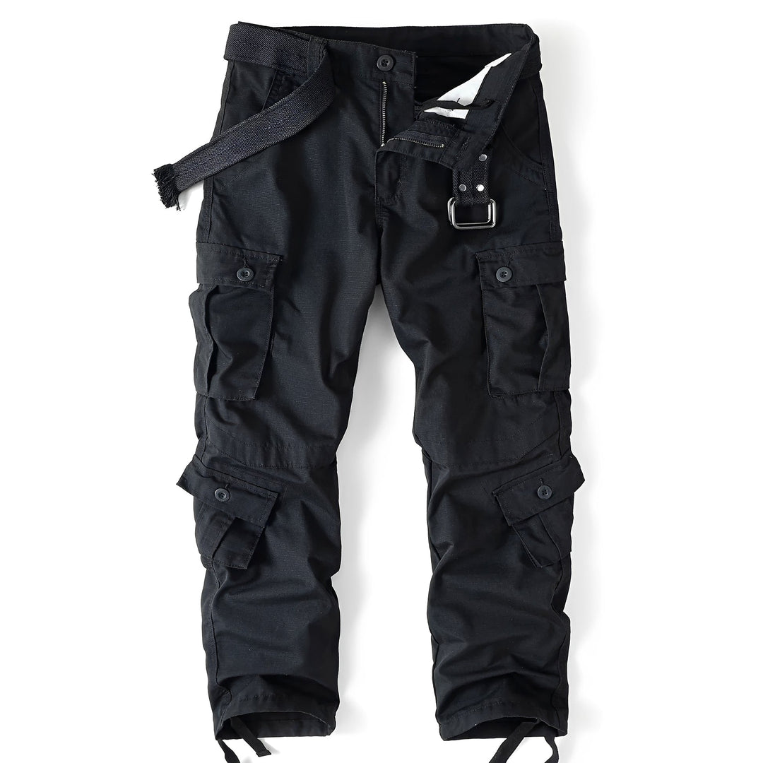 Calças cargo táticas masculinas em tecido resistente, com design moderno para o homem que busca estilo e função.