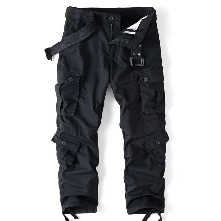 Calças cargo táticas masculinas em tecido resistente, com design moderno para o homem que busca estilo e função.