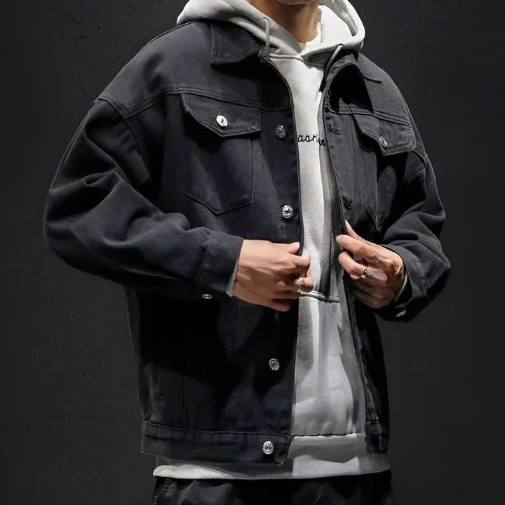 Jaqueta masculina casual e estilosa para o dia a dia, com bolsos. Essencial para um look moderno primavera outono.