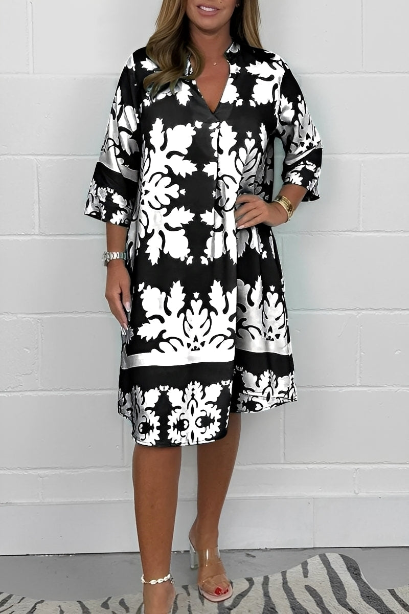 Vestido feminino elegante e confortável, com corte folgado. Ideal para primavera e verão, estilo casual chic.