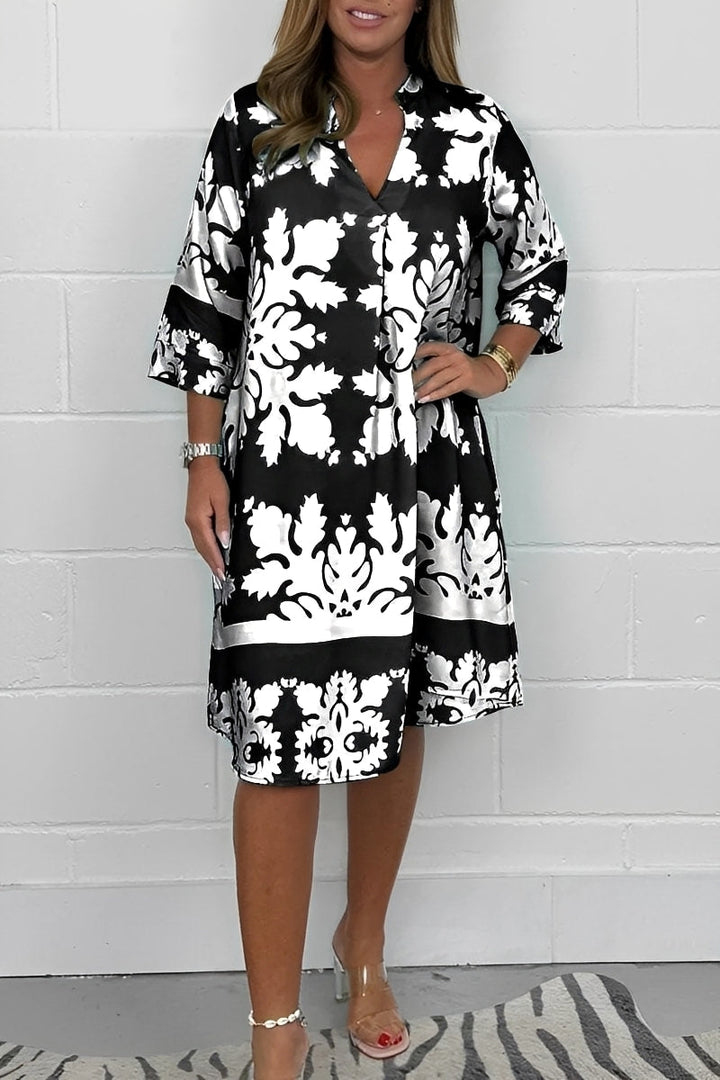 Vestido feminino elegante e confortável, com corte folgado. Ideal para primavera e verão, estilo casual chic.