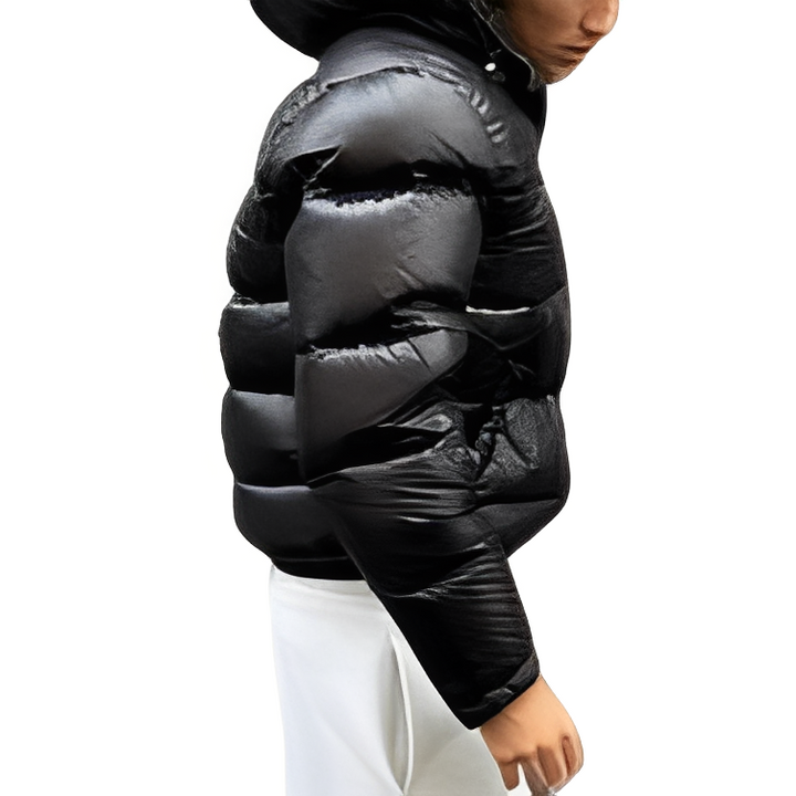 Casaco masculino casual com capuz para outono inverno, proporcionando proteção contra vento e estilo moderno.