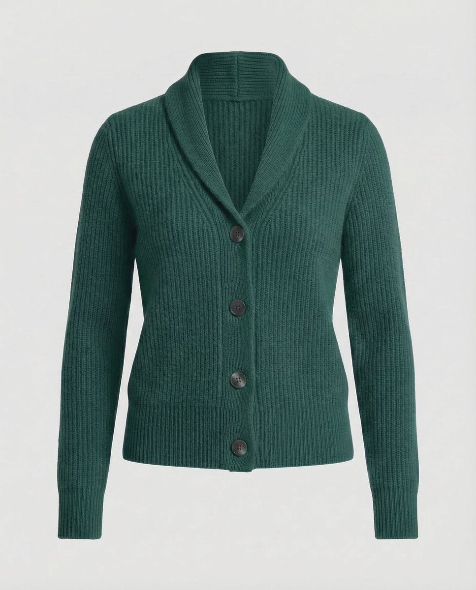 Casaco de malha feminino elegante para escritório e casual, peça chave reversível.